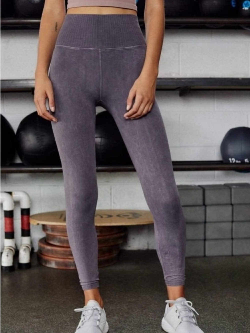 FP Movement by Free People Washed Lavender High-Waisted Leggings
